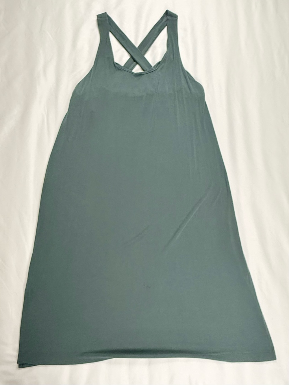 Soma Gray Cross-Back Midi Dress w Shelf Bra